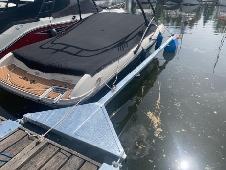 Plovák 60x40x61 Y-bom 150 L, modrý + 4 závity z nerezové oceli