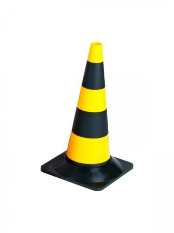 Pachołek drogowy 50 cm PE - żółto/czarny