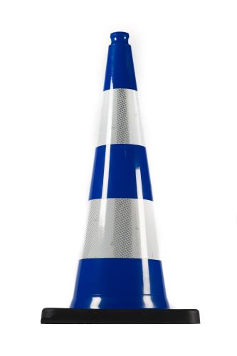 75 cm Blue PVC/REC Traffic Cone – Reflective