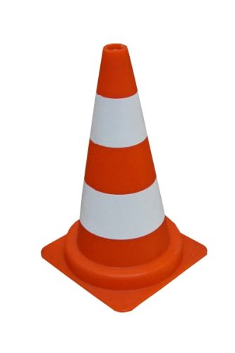 50 cm PVC cone - reflective with microbeads