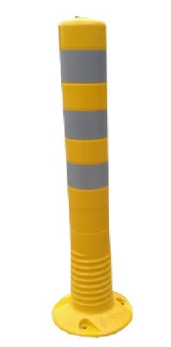 Flexible post 750 mm - yellow white tape