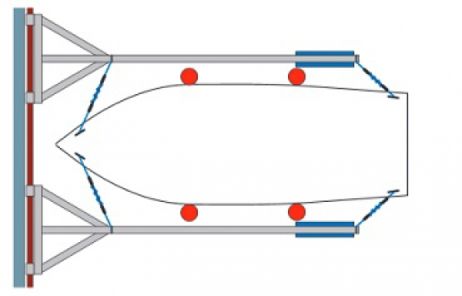 Float 60x40x61 Y-bom blue + 4 stainless steel threads