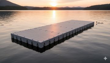 Modular dock - 232 x 620 x 25 cm