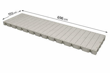 Modular platform 155 x 696 cm