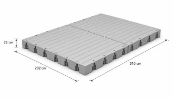Grundmodule 3100 x 2320 mm, tiefbord