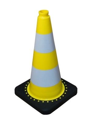 500 mm PVC/REC cone, yellow reflective