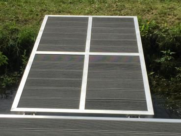 Aluminum platform 3 m x 1.5 m with wooden decking