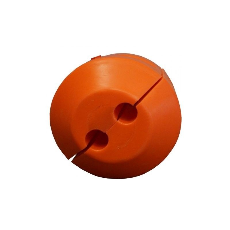 Cable float / pipe float "double one M", 2 x 54 mm, orange, 27 liters, PE