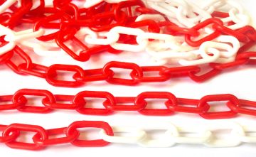 Plastic Chain 3 mm White/Red