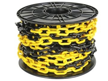 6 mm Yellow / Black Chain on a 30 m spool
