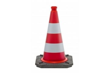 Traffic Cone 50 cm PE/PVC/REC – BASt Certified Reflective Cone