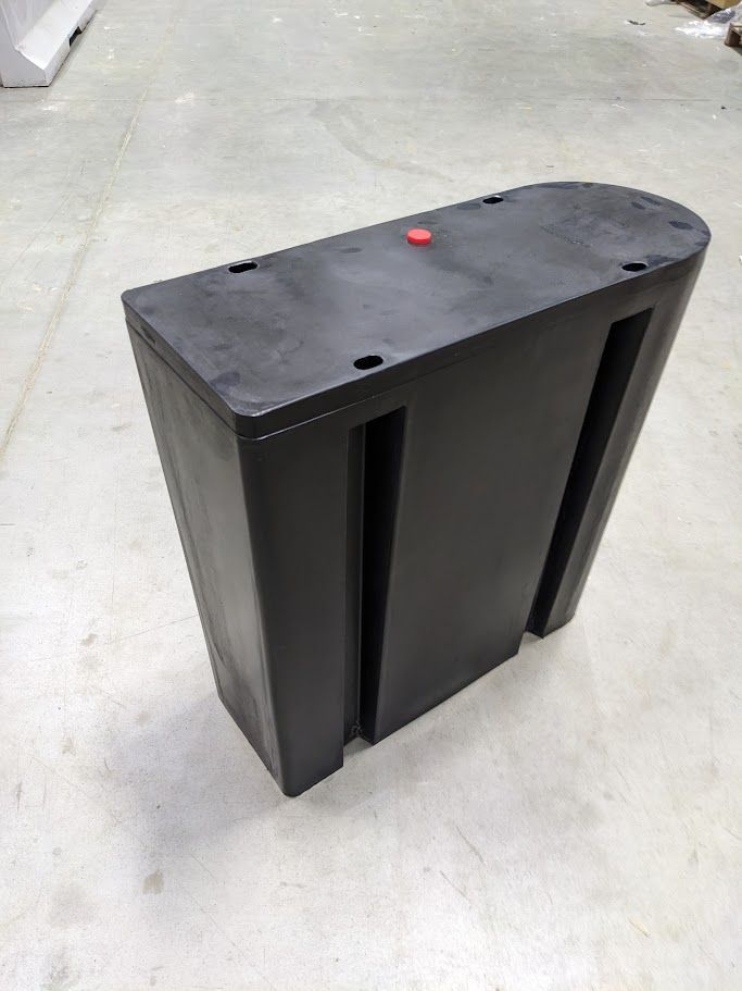 Gateway Ponton, Y-Bom ohne Profilaufnahme, schwarz, 190 Liter, PE